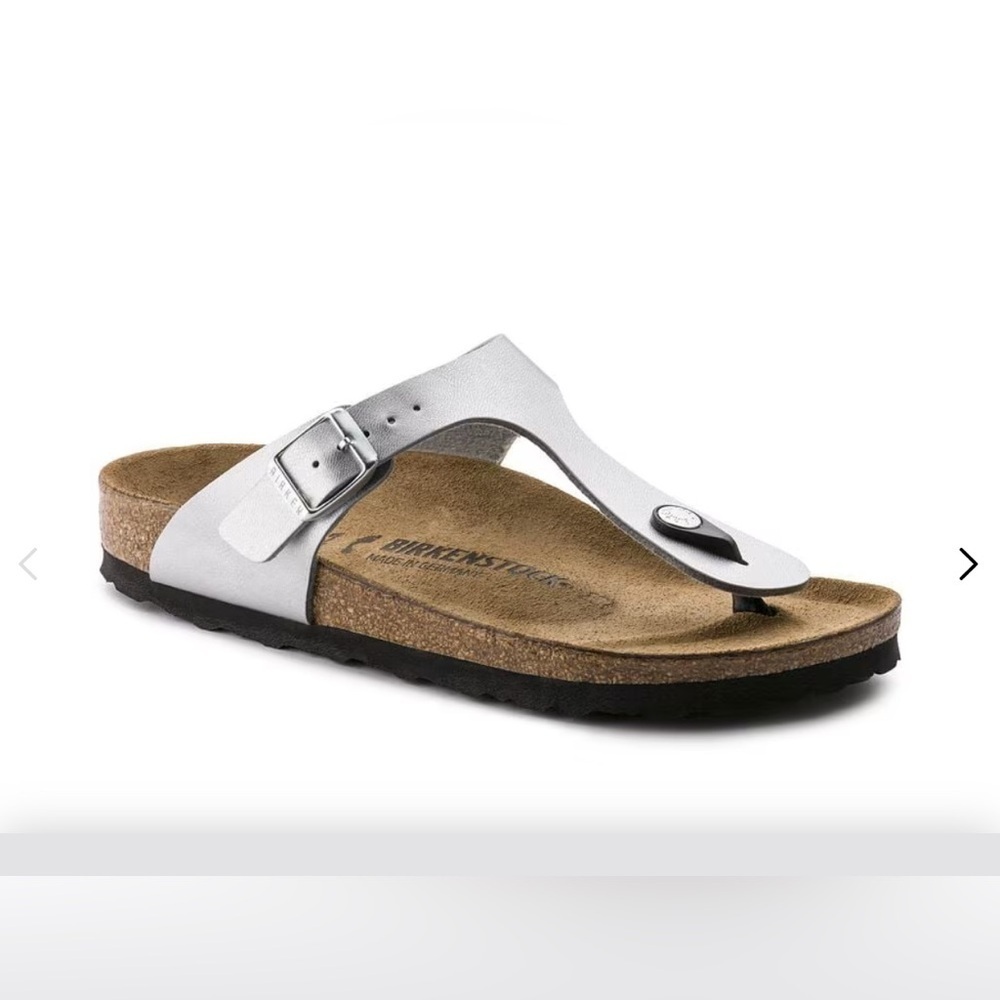 Birkenstock Gizeh Women's Silver Sandals 36 5.5